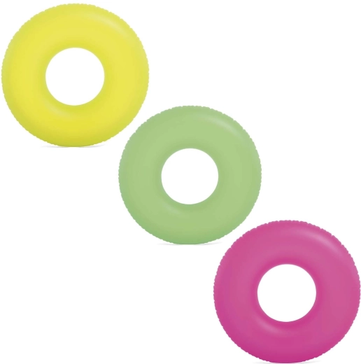 Nafukovací plavací kruh Neon 91 cm – růžový INTEX
