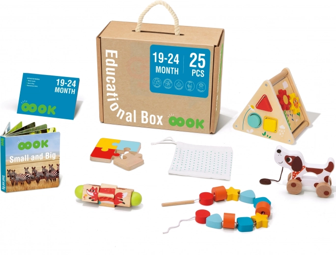 tooky toy montessori box xxl 6v1 edukativní sada 19–24 měsíců
