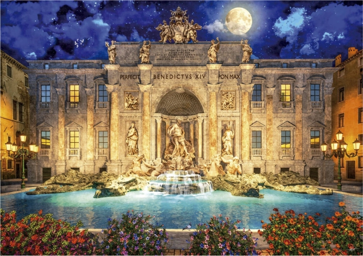 Puzzle EDUCA fontána di trevi, řím – 1000 dílků