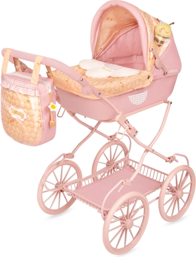 DeCuevas skládací kočárek pro panenky s taškou Honey – 81 cm