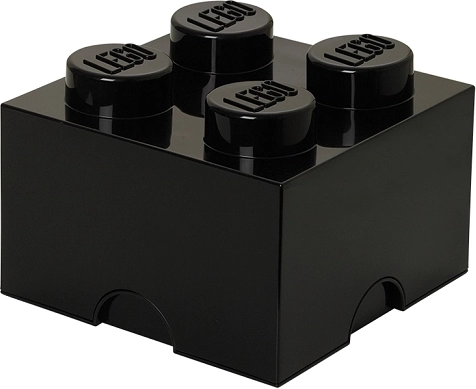 Lego úložný box ve tvaru kostky 4, černý