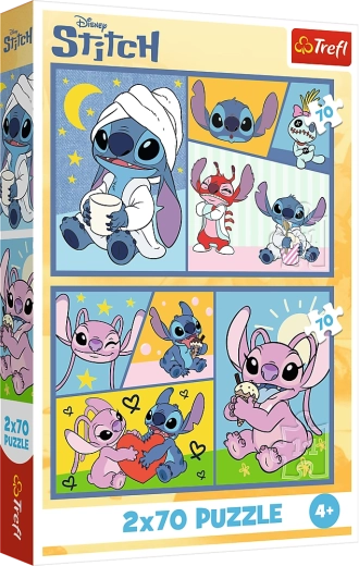 Puzzle 2x70 - Disney Lilo a Stich - Bez nudy se Stitchem