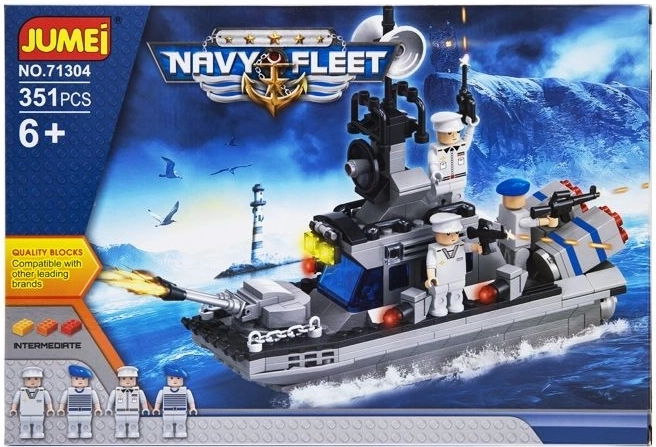 Stavebnice Jumei Navy Fleet – vojenský člun, 351 dílků - 1 kus