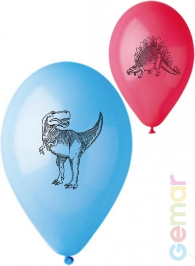 Gemar pastelový latexový balónek s potiskem dinosaurů 26 cm - 1 kus