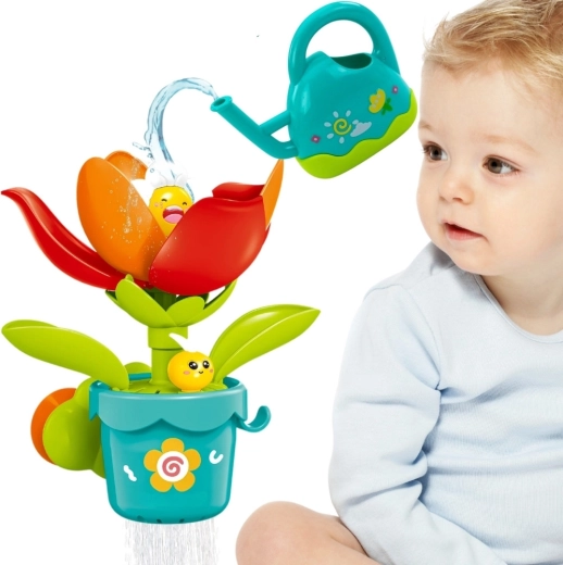 Koupací hračka Woopie Baby rozkvetlá květina s konvičkou