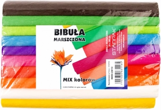 Barevný krepový papír – sada 10 kusů