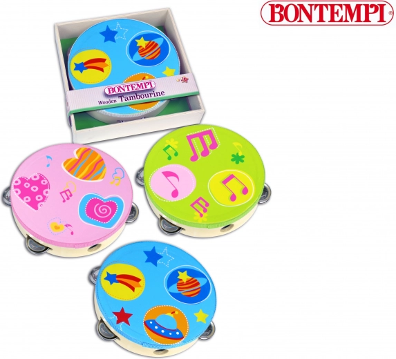 Dřevěná tamburína Bontempi 18 cm