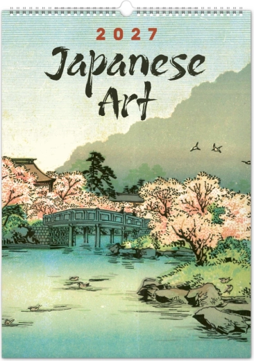 Notique nástěnný kalendář vintage plakáty – japonské umění 2027 (33 × 46 cm)