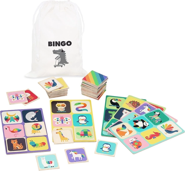 Dřevěné bingo Duhová zvířata od Vilac