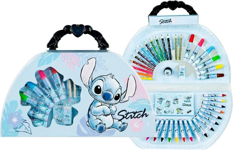 Kreslicí kufřík Lilo a Stitch – 51dílná výtvarná sada