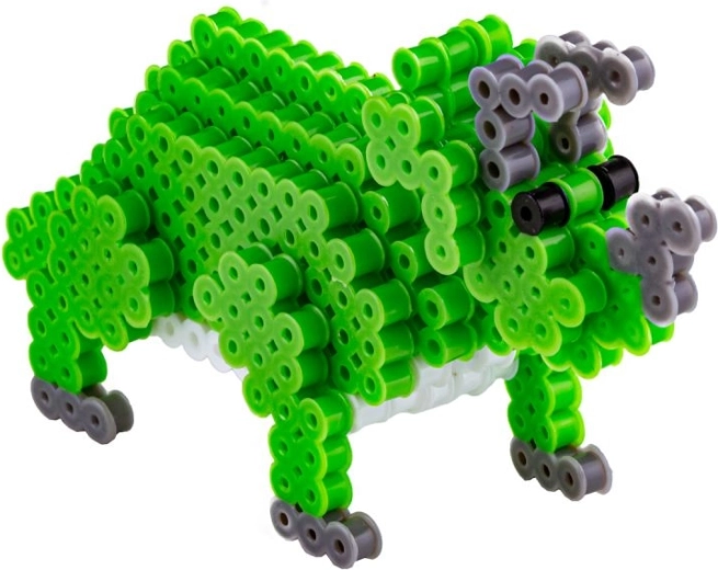 3D dinosaurus triceratops z korálků