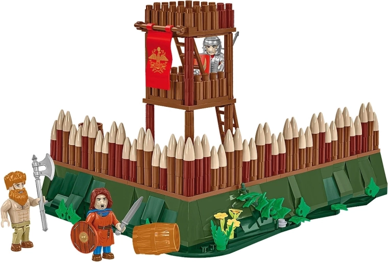 Detailní strážní věž s palisádou