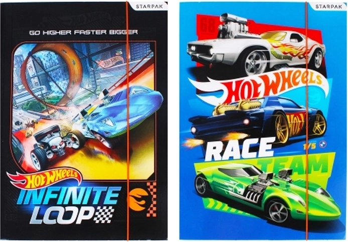 Záložka do sešitů a složka A4 hot wheels