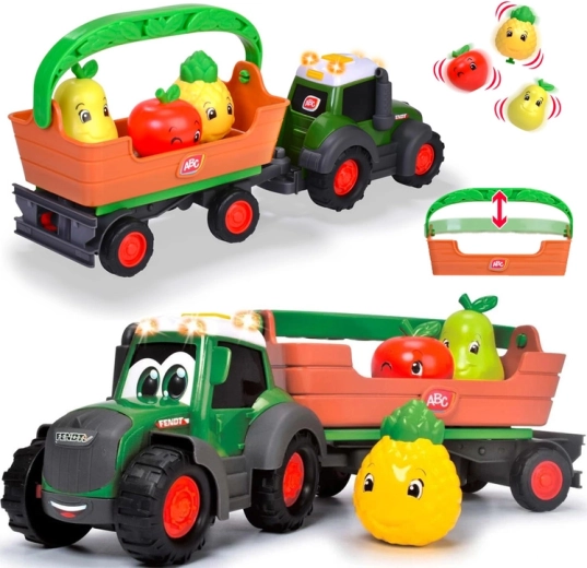 Interaktivní traktor Fendt s odnímatelným přívěsem a ovocem
