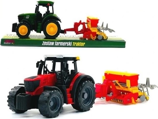 Traktor se zemědělským strojem