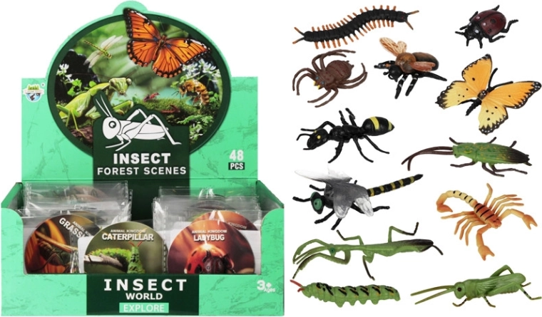 Plastové figurky hmyzu 8 cm – mix druhů