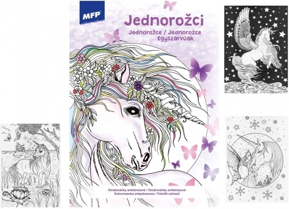 Antistresové omalovánky - Jednorožci