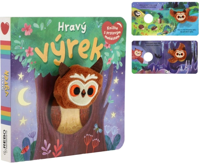 Hravý výrek – knížka s prstovým maňáskem