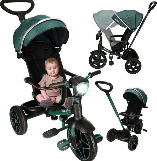 Dětská tříkolka TRIKE FIX Elite 2v1 – kočárek a tříkolka – Zelená