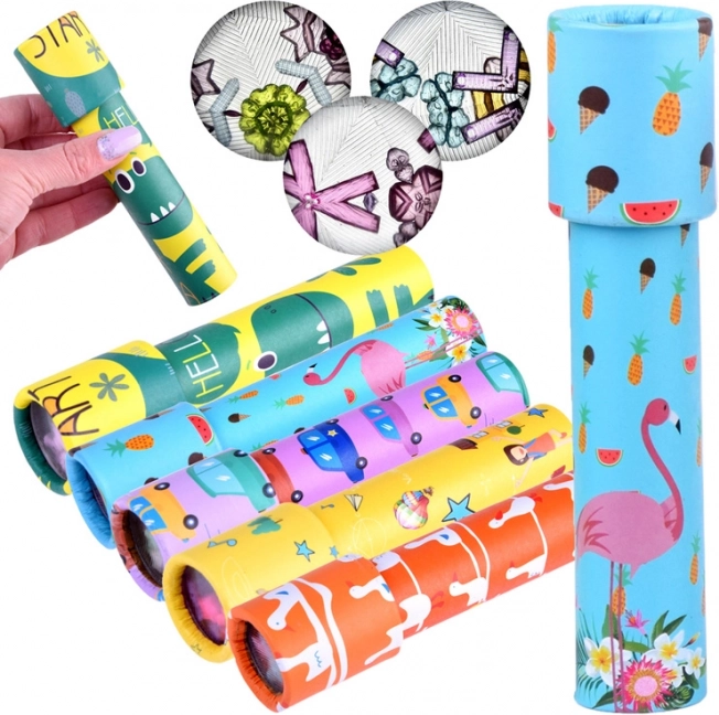 Barevný otočný kaleidoskop pro děti 15 cm - 1 kus