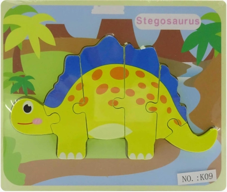 Vkládačka dinosaurus dřevěná