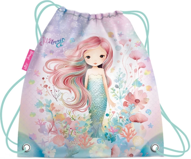 Školní vak na přezůvky Mermaid (mořská víla) - 1 kus