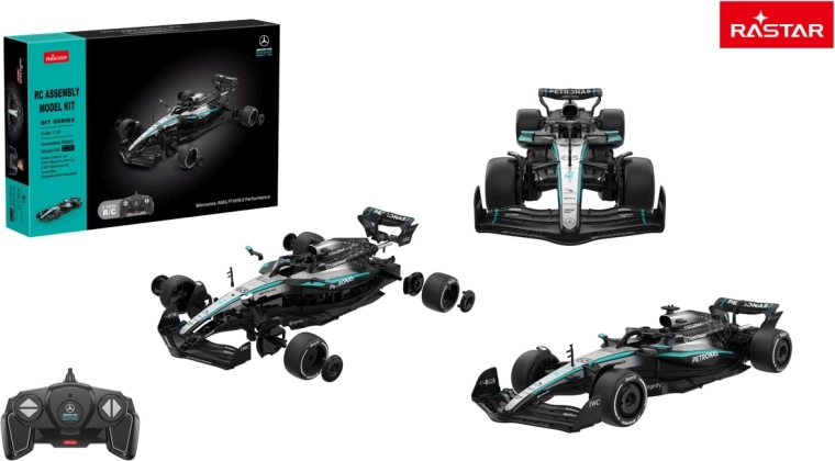 Rastar RC auto Mercedes-AMG F1 W16 E Performance stavebnice 1:16 černé - 1 kus