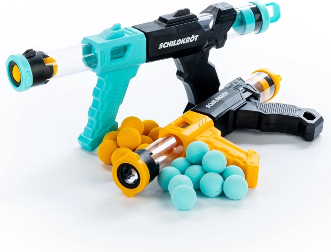 Schildkröt sada dvou vystřelovačů s pěnovými míčky fire blasters