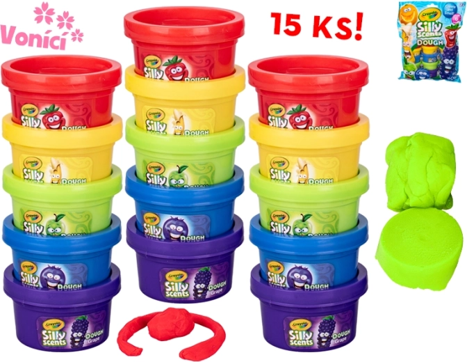 Crayola tvarovací hmota s vůní ovoce – sada 15 kelímků