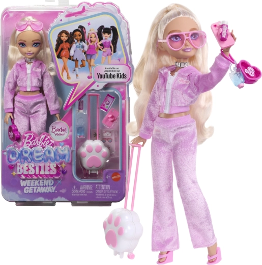 Barbie Dream Besties Barbie „Malibu“ víkendový výlet – módní panenka s doplňky