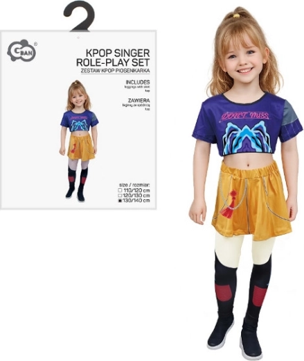 Dětský kostým K-pop zpěvačka Mira 130/140 cm