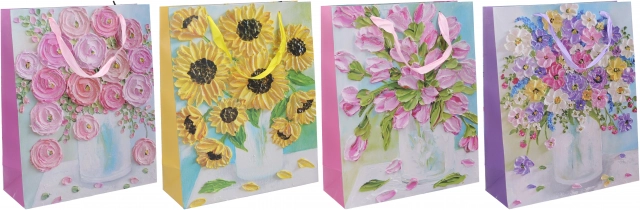 Dárková taška L 31 × 40 × 12 cm – celoroční mix motivů