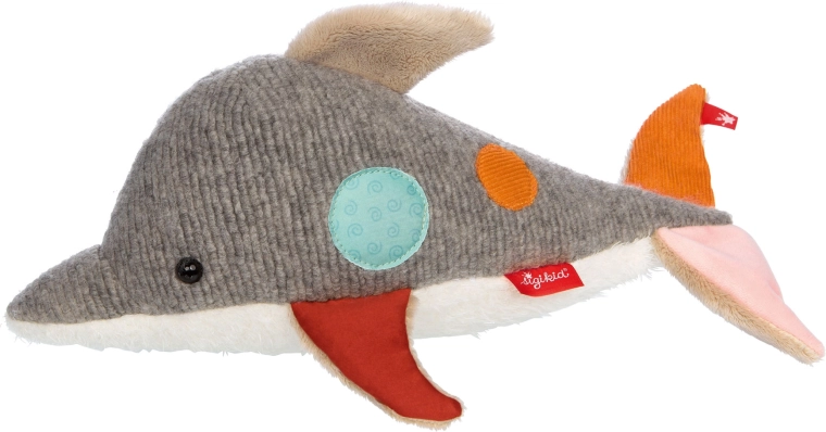 Sigikid první plyšový delfín patchwork 33 cm