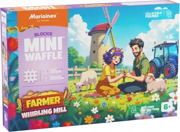 Marioinex Mini waffle farma – větrný mlýn (100 dílků)