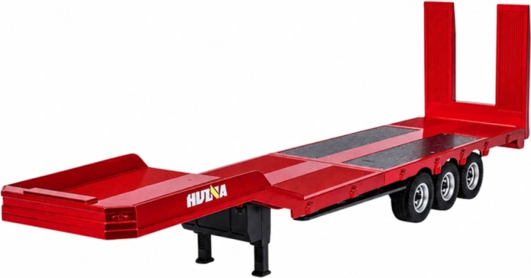 Funkční tříosý plošinový návěs pro přepravu modelů
