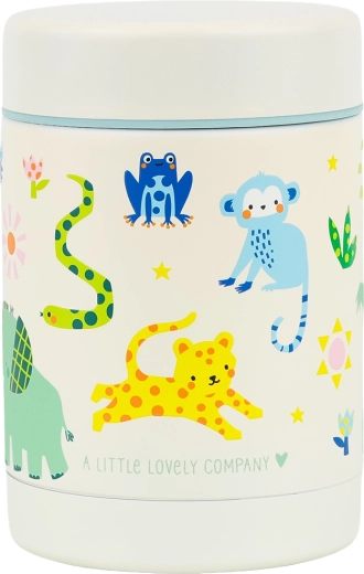 A Little Lovely Company izolovaná nerezová dóza na jídlo džungle 300 ml