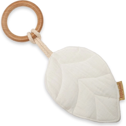 Dětské kousátko New Baby Leaf bílé