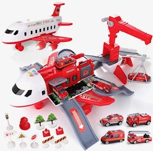 Rozkládací letadlo s velkým parkovištěm a jeřábem – hasičská sada