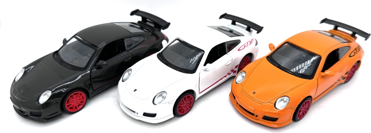 Kovový model auta Porsche 911 GT3 RS se světly a zvuky