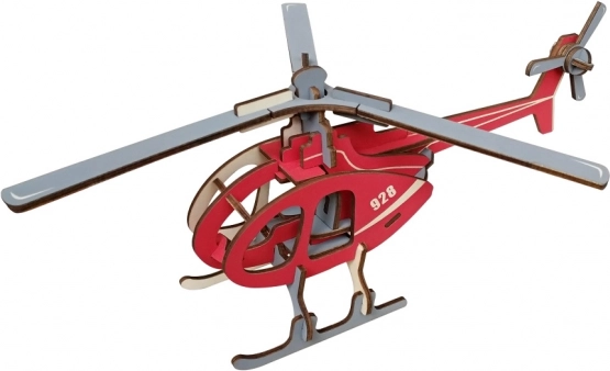 Woodcraft dřevěné 3D puzzle vrtulník
