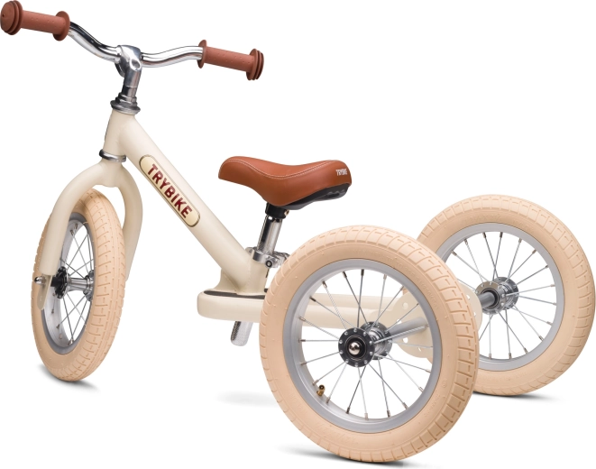 Trybike dětské odrážedlo 2v1 tříkolka a odrážedlo krémové matné