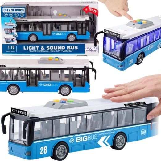 Interaktivní elektrický městský autobus WOOPIE v měřítku 1:16