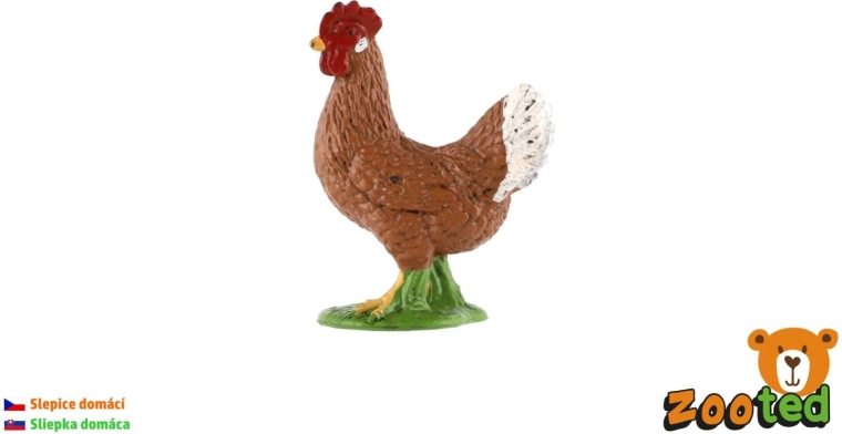 Figurka slepice kura domácí 4 cm