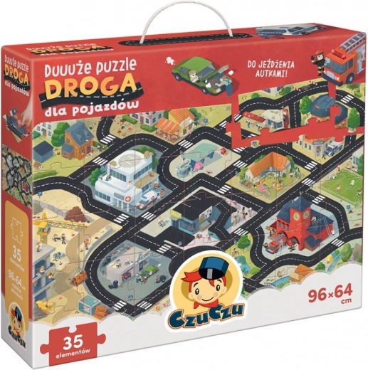 Velké puzzle - silnice pro vozidla