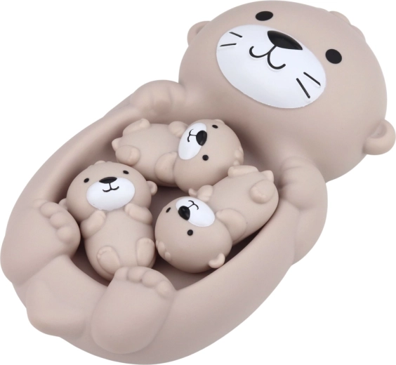 Plovoucí vydří rodinka pro smyslovou zábavu