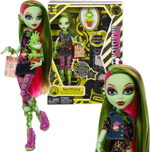Monster High Venus McFlytrap panenka 26 cm Creeproduction s doplňky a mazlíčkem