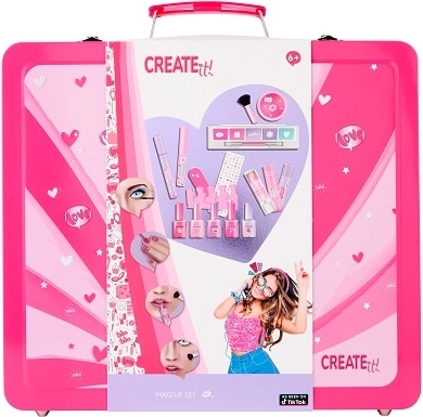 Create It! velká sada dětských líčidel v kovové plechovce
