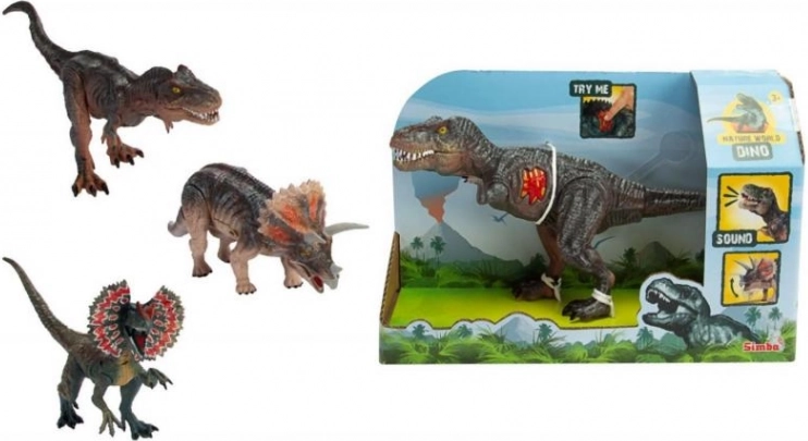 Zvukový dinosaurus - T-Rex, Triceratops, Dilophosaurus