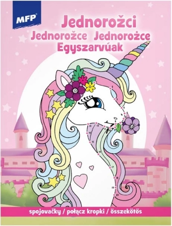 Omalovánky spojovačky Jednorožci 210 × 276 mm, 32 stran