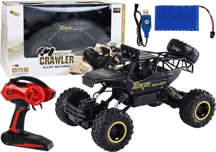 RC dálkově ovládané terénní vozidlo 1:12 Black 4x4 2,4GHz